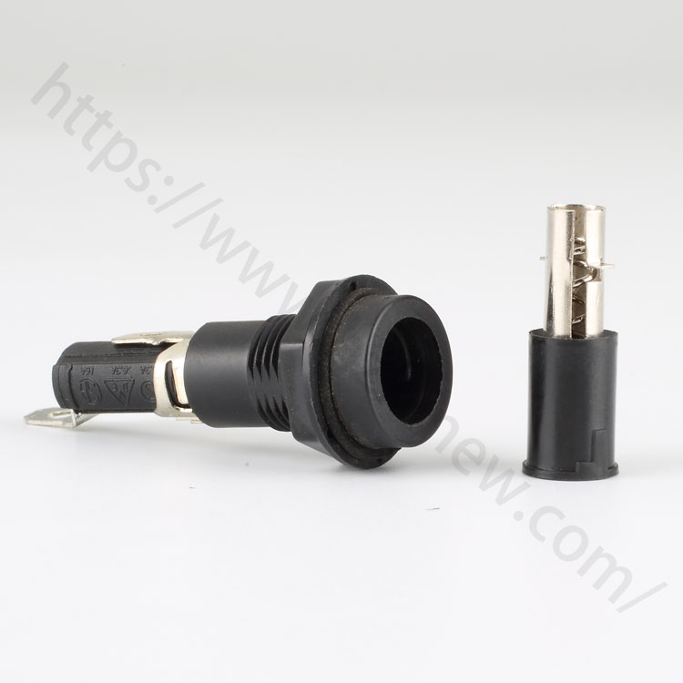6.3 amp panel mount fuse holder,250v,5x20mm,H319A HINEW China