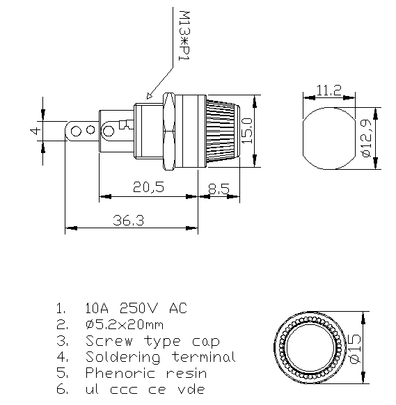 https://www.hzhinew.com/screw-cap-panel-mount-fuse-holder10a-250v5x20mmh3-12b-hinew-product/