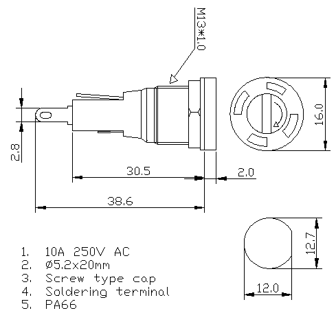 https://www.hzhinew.com/panel-mount-fuse-holder-250v10a5x20mmh3-54b-hinew-product/