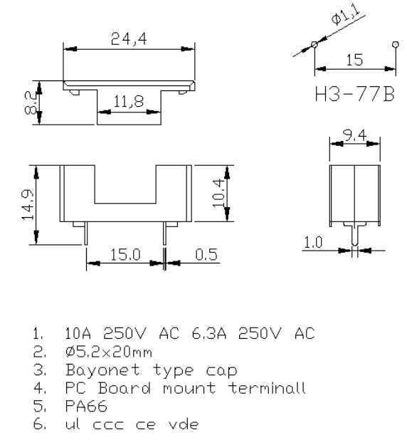 https://www.hzhinew.com/20mm-pcb-fuse-holder-10a250vh3-77b-hinew-product/